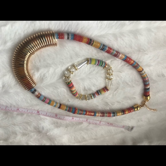 Colorful Necklace and bracelet set. - Picture 4 of 7